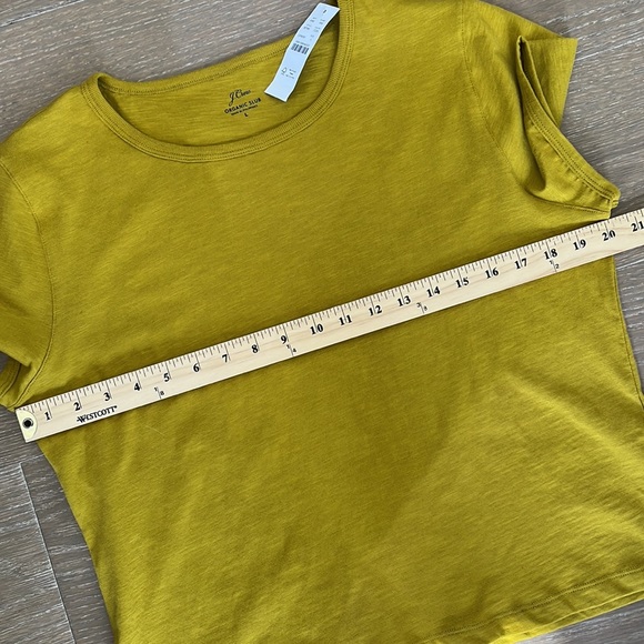 J Crew Organic Cotton Slub Cropped Tee size large NWT - Picture 6 of 8